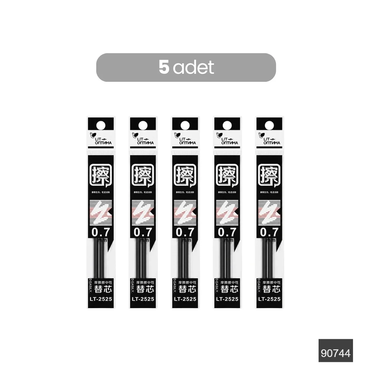 Silinebilir Tükenmez Kalem Refili – Siyah (5 Adet)