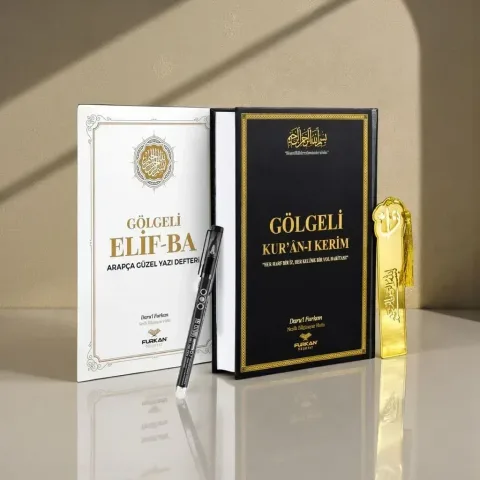 Gölgeli Kur’an-ı Kerim ve Elifba Seti(Kalem Hediyeli)