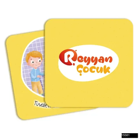 Reyyan Çocuk – Reyyan Furkan – Eğlen Öğren Adab-I Muaşeret Eşleştirme Kartları (7,9*7,9)